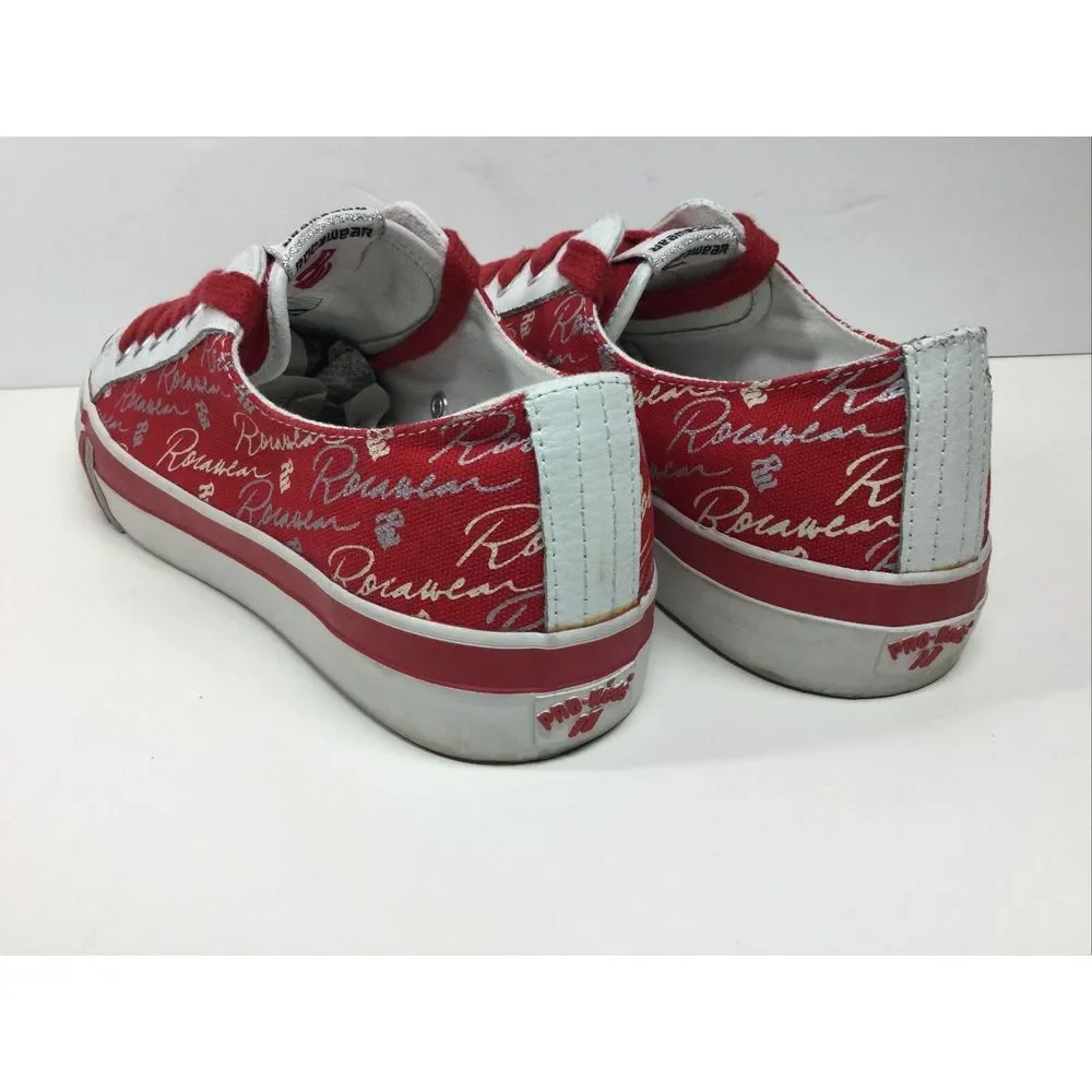Roca Wear Pro Keds Fashion Sneakers Sz 9.5‎ Womens red white logo Designer Shoes